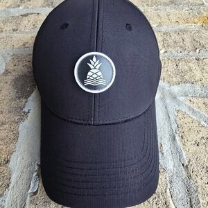 Chubbies Mens Black Performance Baseball Cap Pineapple Logo Perforated Hat NWT